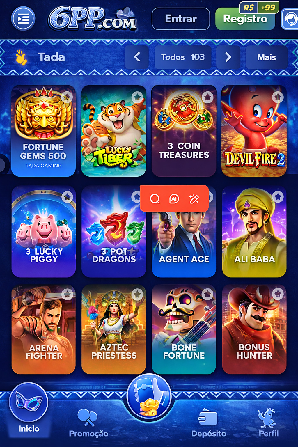 fortune ox teste demo 